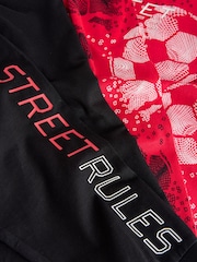 Red/Black Football Long Sleeve Pyjamas 2 Pack (3-16yrs) - Image 10 of 11