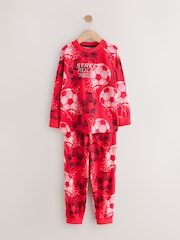 Red/Black Football Long Sleeve Pyjamas 2 Pack (3-16yrs) - Image 8 of 11