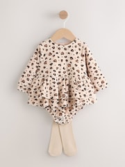 Natural Animal Bloomer Baby Rompers with Tights 2 Piece Set (0mths-3yrs) - Image 4 of 10