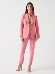 LK Bennett Pink Aimee Desert Cigarette Leg Trousers - Image 3 of 4