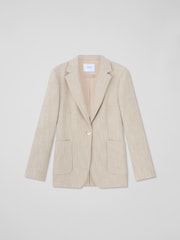 LK Bennett Grey Amelia Belted Single Breasted Jacket - Image 6 of 6