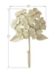 Laura Ashley Cream Hydrangea Hooks Set of 2 - Image 3 of 3