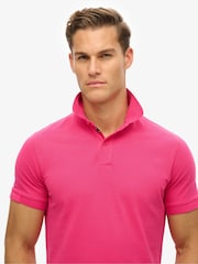Superdry Pink City Pique Polo Shirt - Image 4 of 5