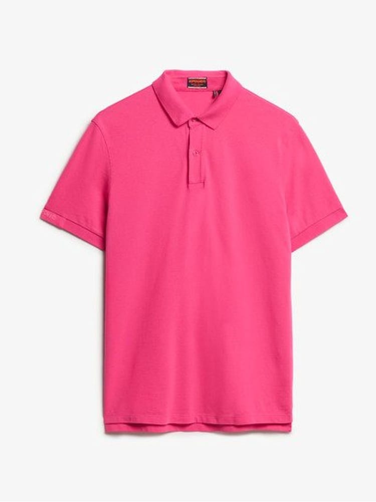 Superdry Pink City Pique Polo Shirt - Image 5 of 5 Superdry Pink City Pique Polo Shirt - Image 5 of 5