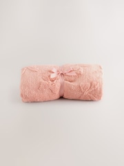 Carved Bow Fleece Throw - Image 2 of 4