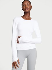 Victoria's Secret White Elevate™ Long Sleeve T-Shirt - Image 1 of 2