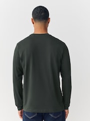 Green Regular Fit Long Sleeve Crew Neck T-Shirt - Image 3 of 7