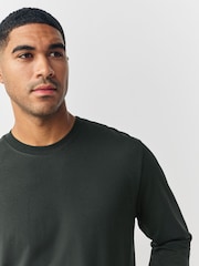 Green Regular Fit Long Sleeve Crew Neck T-Shirt - Image 4 of 7