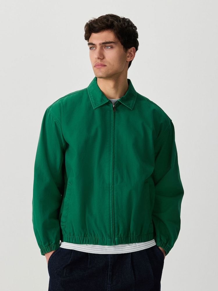 Green Harrington Twill Jacket - Image 1 of 12