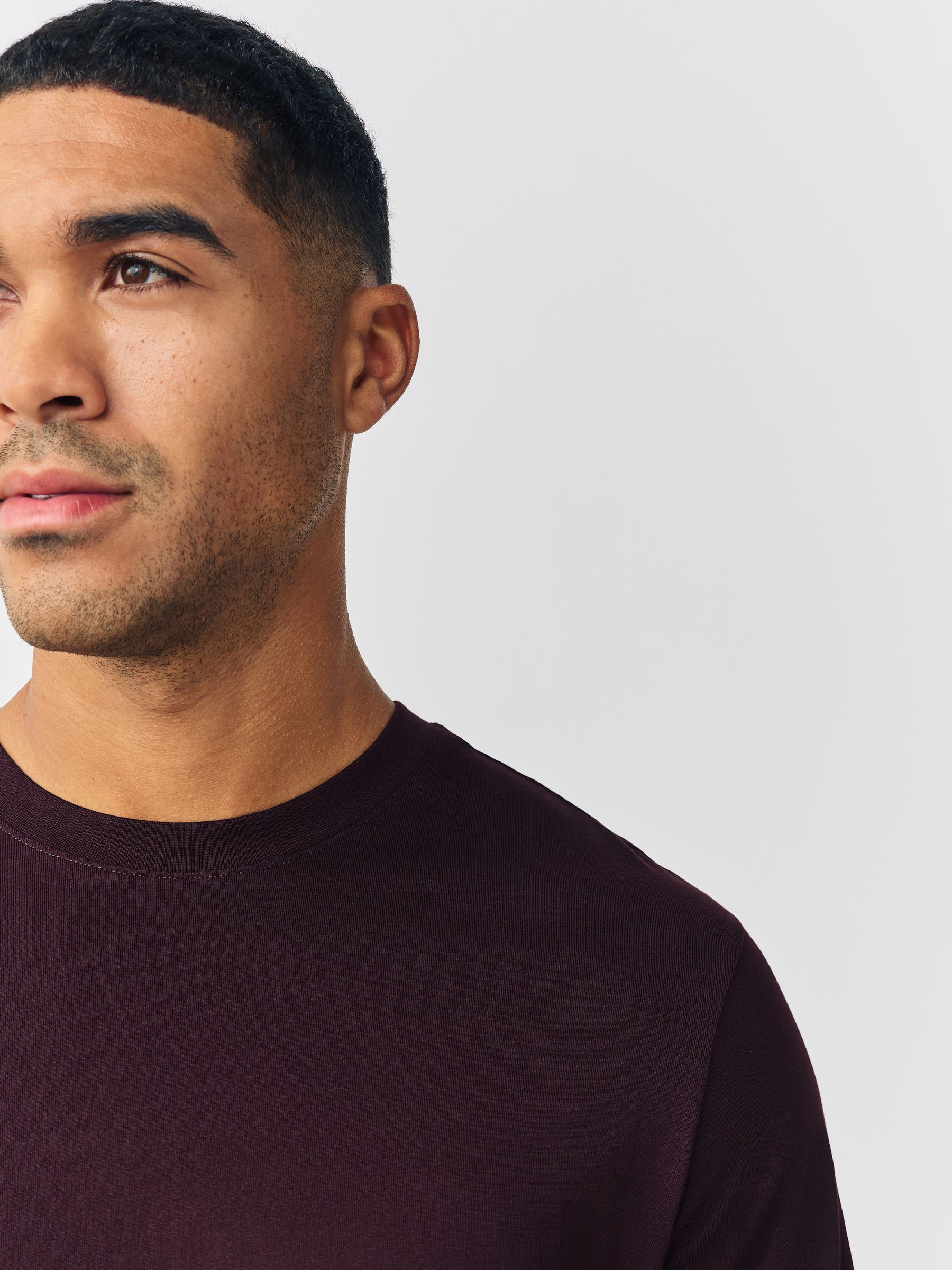 Buy Purple Regular Fit Long Sleeve Crew Neck T-Shirt from Next Romania