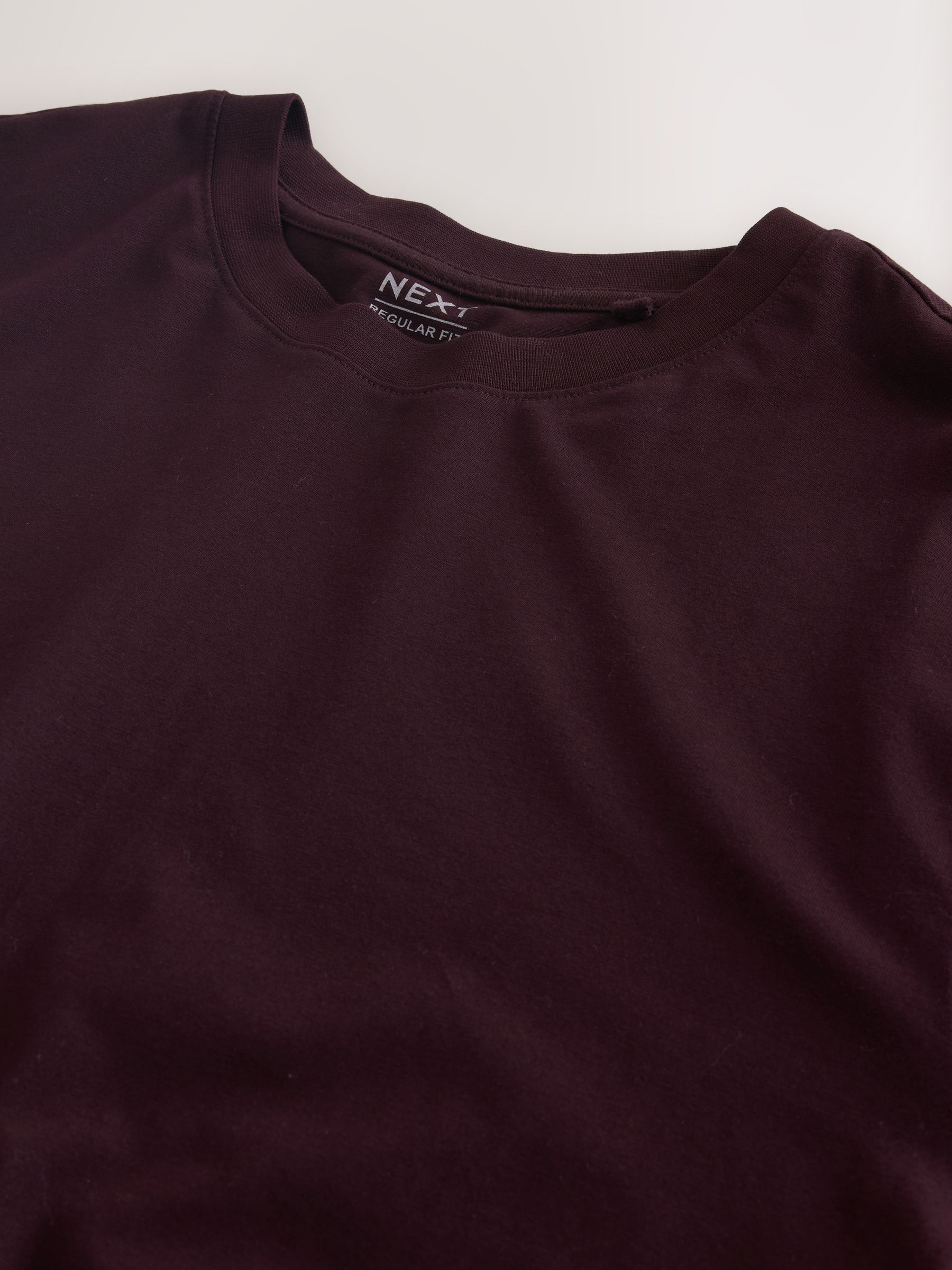 Buy Purple Regular Fit Long Sleeve Crew Neck T-Shirt from Next Romania