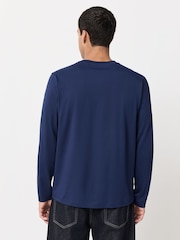 Blue Regular Fit Long Sleeve Crew Neck T-Shirt - Image 3 of 7
