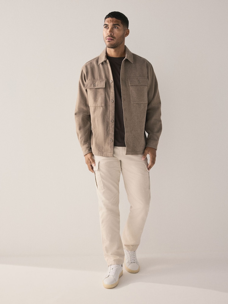 Brown Marl Regular Fit Long Sleeve Crew Neck T-Shirt - Image 2 of 7 Brown Marl Regular Fit Long Sleeve Crew Neck T-Shirt - Image 2 of 7