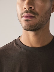 Brown Marl Regular Fit Long Sleeve Crew Neck T-Shirt - Image 4 of 7