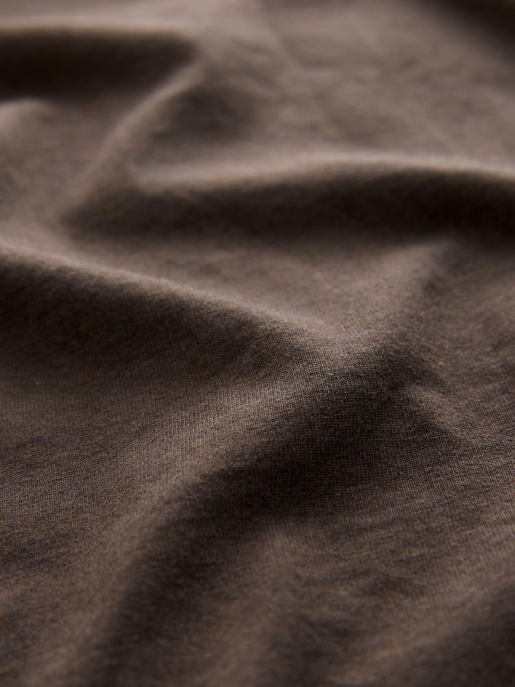 Brown Marl Regular Fit Long Sleeve Crew Neck T-Shirt - Image 7 of 7 Brown Marl Regular Fit Long Sleeve Crew Neck T-Shirt - Image 7 of 7