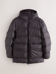 Brown ThermoGen Shower Resistant Rubbersied Puffer Coat - Image 1 of 6