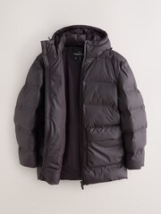 Brown ThermoGen Shower Resistant Rubbersied Puffer Coat - Image 2 of 6