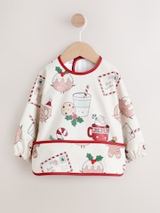 Christmas Baby Weaning And Feeding Sleeved Bib - Image 1 of 8