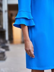 Sosandar Blue Ring Detail Shift Dress - Image 5 of 5