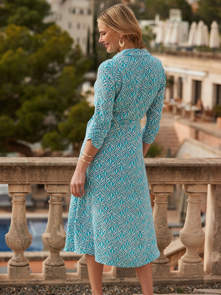baroque shirt dress Multicolor Baroque Motif Shirt Dress