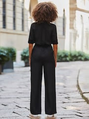 Sosandar Side Stripe Button Front Jumpsuit - Imagen 2 de 4