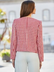 Sosandar Red Dogtooth Luxe Jacket - Image 4 of 5