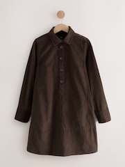 Chocolate Brown Cord Overhead Mini Dress - Image 4 of 6