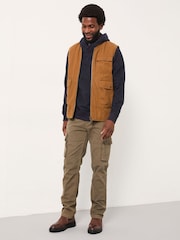 FatFace Rydal Light Brown Canvas Gilet - Image 5 of 7