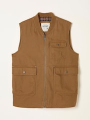 FatFace Rydal Light Brown Canvas Gilet - Image 7 of 7