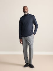 Black Signature SUPIMA® Cotton Long Sleeve Roll Neck T-Shirt - Image 2 of 8