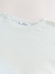 Ecru Micro Waffle Long Sleeve T-Shirt - Image 6 of 7