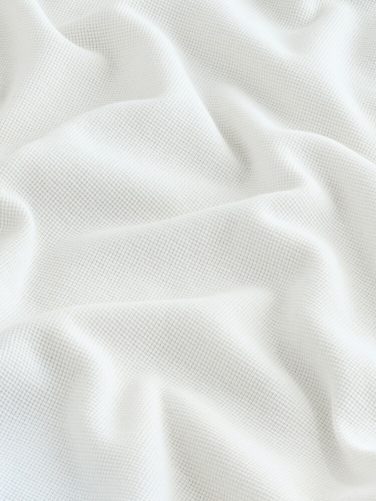 Ecru Micro Waffle Long Sleeve T-Shirt - Image 7 of 7
