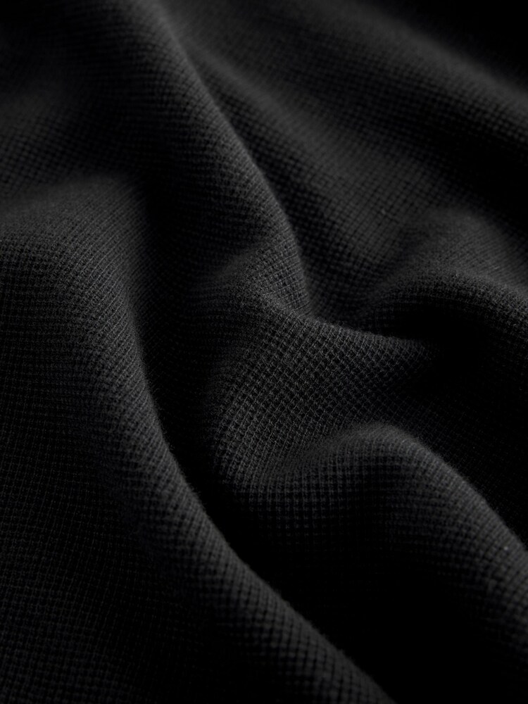 Black Micro Waffle Long Sleeve T-Shirt - Image 7 of 7