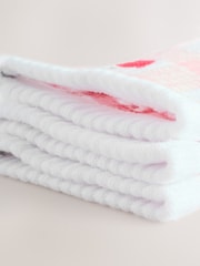 Pink Gingham Cherry Cushion Sole Ribbed Sport Arch Support Ankle Socks 3 Pack - Image 6 of 6