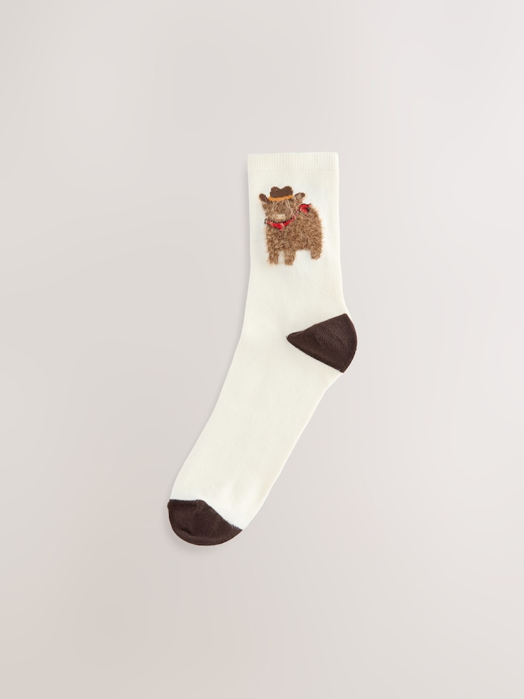 Hamish the Altoland Cow Cowboy - Pack de 3 pares de calcetines tobilleros - Imagen 2 de 6