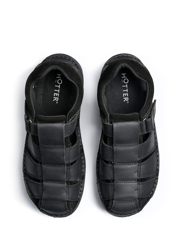 Hotter Black Regular Fit Dock II Touch-Fastening Sandals - Image 4 of 4