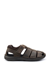 Hotter Brown Regular Fit Dock II Touch-Fastening Sandals - Image 1 of 4