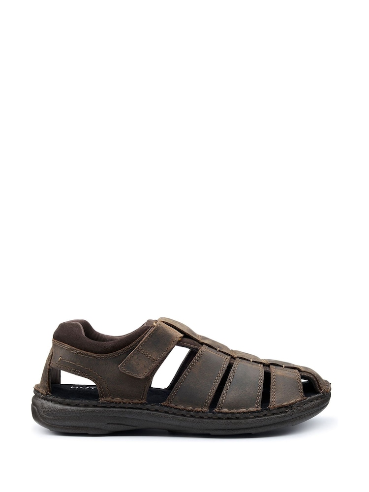 Hotter Brown Regular Fit Dock II Touch-Fastening Sandals - Image 1 of 4