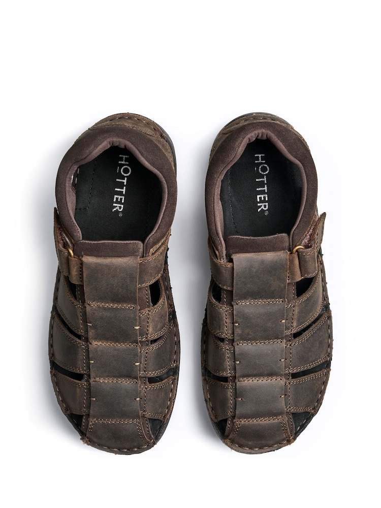 Hotter Brown Regular Fit Dock II Touch-Fastening Sandals - Image 4 of 4