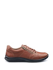 Hotter Brown Regular Fit Finn Lace-Up Zip Shoes - Image 1 of 5
