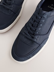 Navy Smart Casual Trainers with Suede Trim - Image 5 of 6