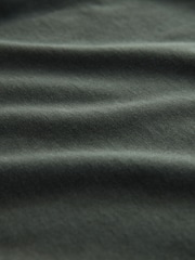Green Dark Regular Fit Essential Crew Neck Cotton T-Shirt - Image 7 of 7