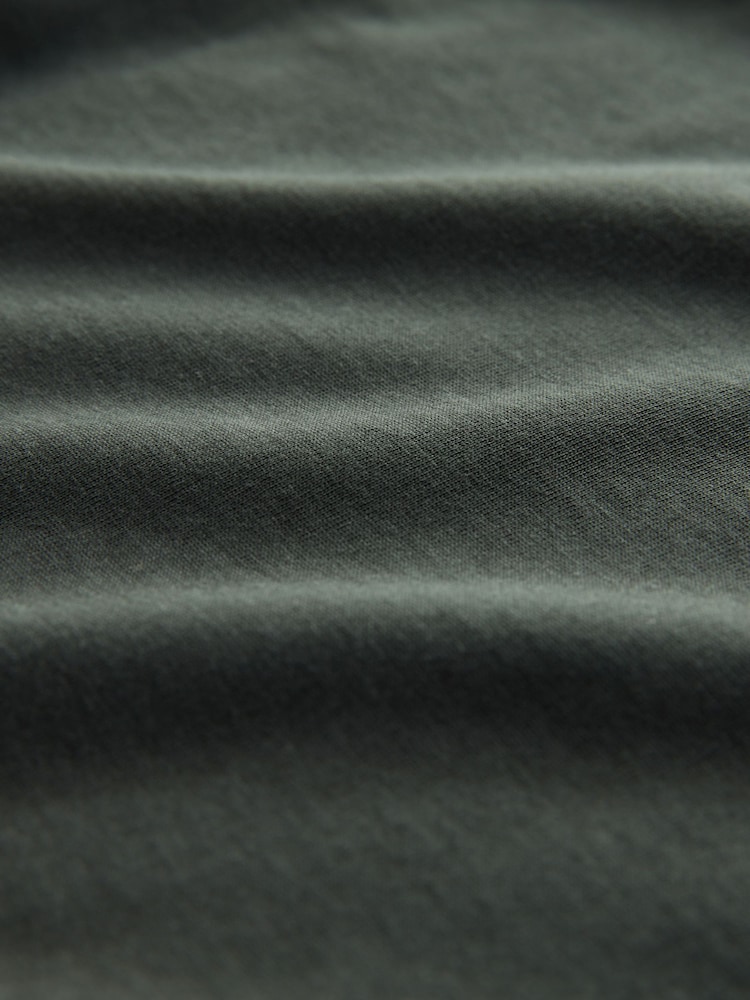 Green Dark Regular Fit Essential Crew Neck Cotton T-Shirt - Image 7 of 7 Green Dark Regular Fit Essential Crew Neck Cotton T-Shirt - Image 7 of 7