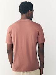 Pink Regular Fit Essential Crew Neck Cotton T-Shirt - Image 3 of 7