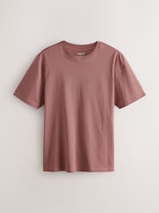 Pink Regular Fit Essential Crew Neck Cotton T-Shirt - Image 5 of 7