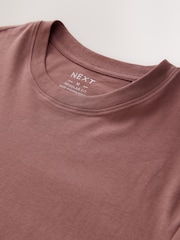 Pink Regular Fit Essential Crew Neck Cotton T-Shirt - Image 6 of 7