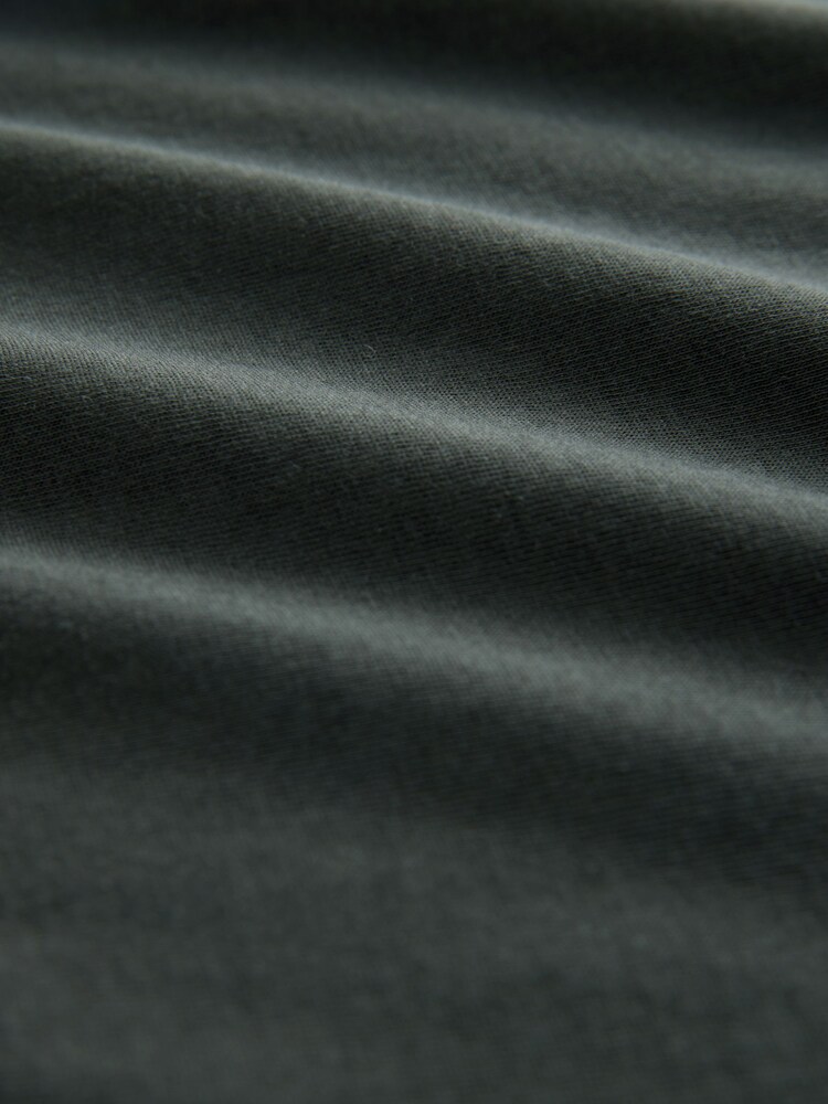 Dunkelgrün - Schmale Passform - Essential Rundhals-T-Shirt aus Baumwolle - Bild 7 von 7