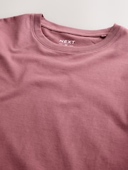 Rosa - Ajuste fino - Camiseta de algodão com gola redonda Essential - Imagem 3 de 3