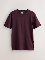 Purple Fig Slim Fit Essential Crew Neck Cotton T-Shirt - Image 1 of 3