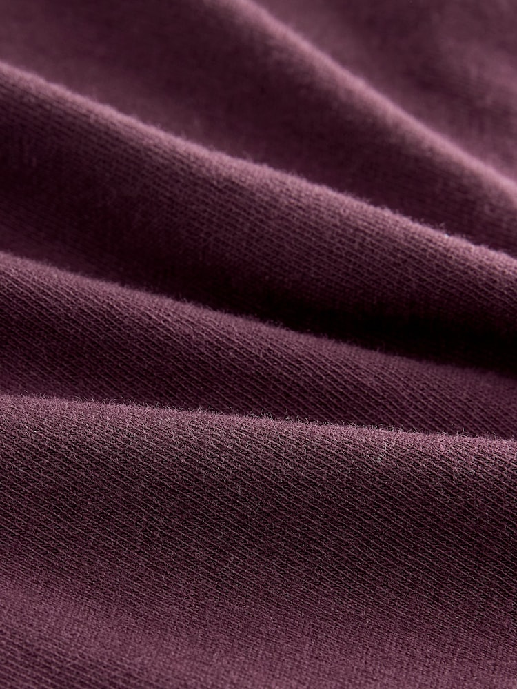 Purple Fig Slim Fit Essential Crew Neck Cotton T-Shirt - Image 2 of 3